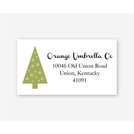40ct - Christmas Address Labels, Christmas Tree Return Address Labels, Return Address Stickers (#313-L-WH)