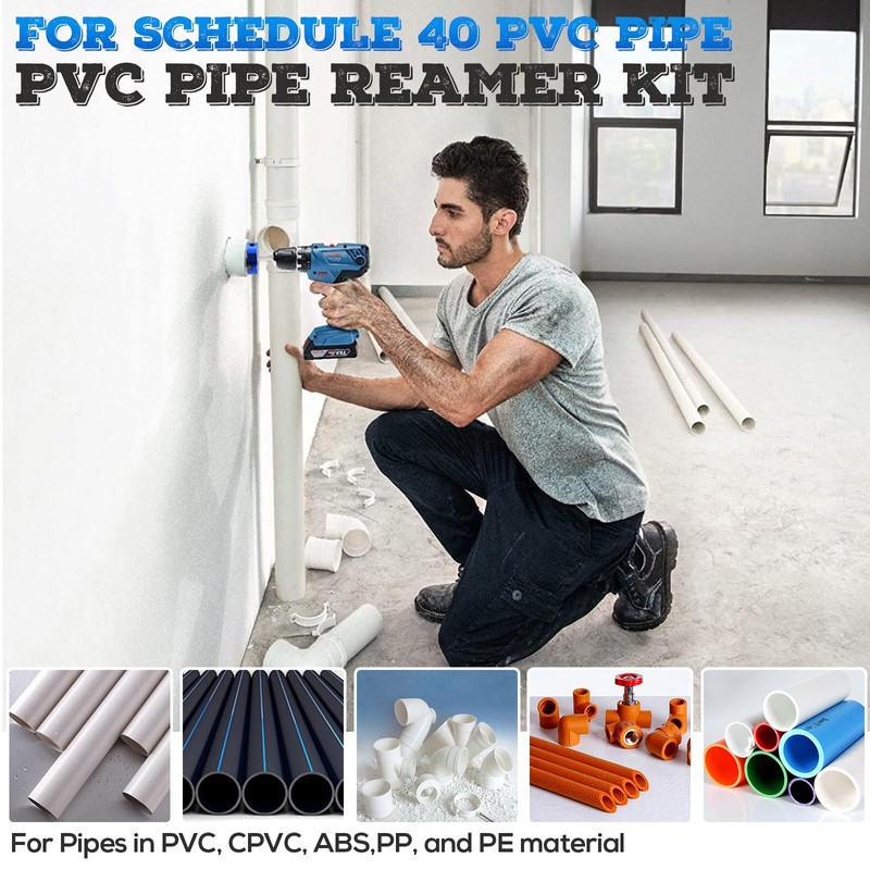 BLEKOO PVC Pipe Reamer 3 Inch, PVC Socket Saver, Fit