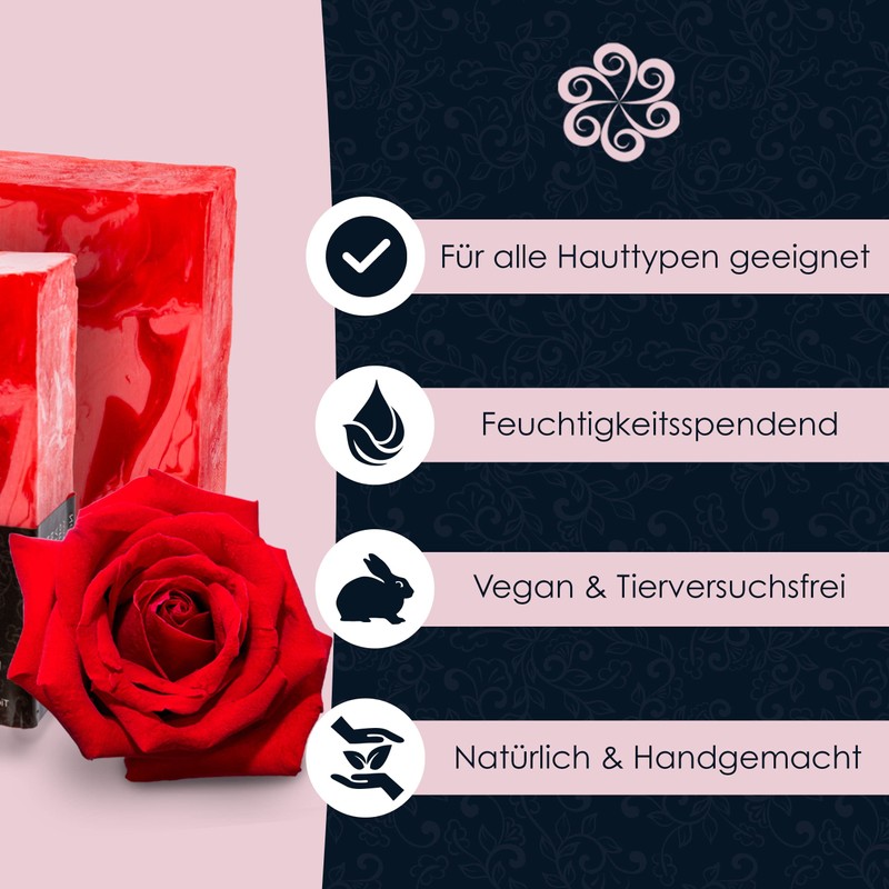 Panu Rose Soaps - Vegan Shower Soap for All Skin
