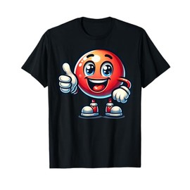 Cute Smiling Red Ball Character Giving Thumbs Up For Kids T-Shirt