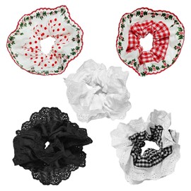 Pack of 5 Colon Hair Bobbles, Extra Large Women's Hair Ties, Simple and Fashionable Elastic Hair Ties, Ball Head Ponytail Hair Accessories, Hair Accessories