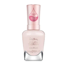 Sally Hansen Color Therapy Nail Polish | Biotin, Argan Oil, Long Lasting, Healthy Nails, Nail Strengthener, Semi-Opaque | 539 Bare Kiss | Nude Pink Nail Color