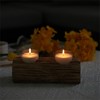 TREATLIFE HOME Enhance Home Ambiance with Brown Dual-Compartment Wooden Candle