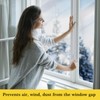fowong Window Weather Stripping Tape, White Window Insulation for Winter