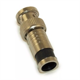 My Cable Mart BNC/RG6 Compression Connector for QUAD Shield RG6 Coax Cable (Each)