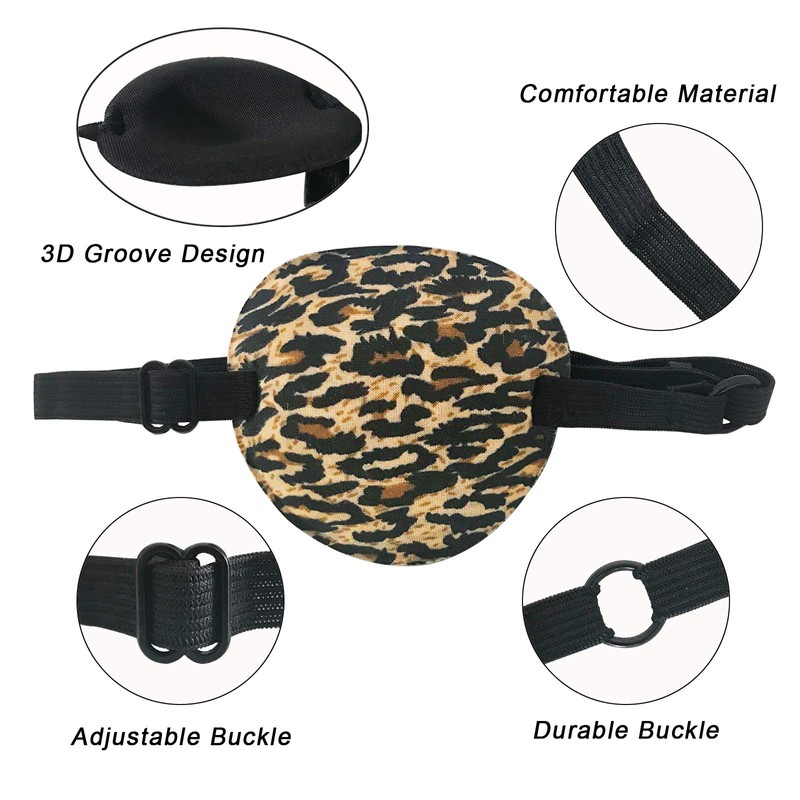 2 PCS Eye Patches, Adjustable Medical Lazy Eye Patch with