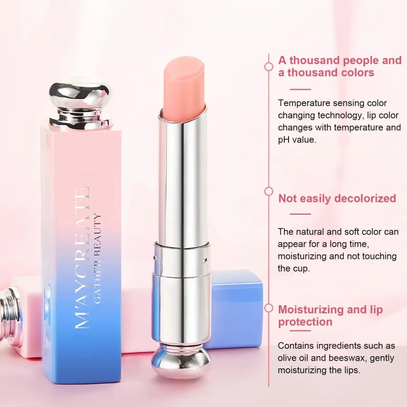 3 Piezas Bálsamo Labial Cambia De Color, Set De Pintalabios