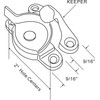 QCAA Zinc Die Cast Window Sash Lock, 2-7/16", Brushed Antique