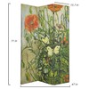 HOZUSO Room Divider Wood Privacy Screens Van Gogh's Butterflies and