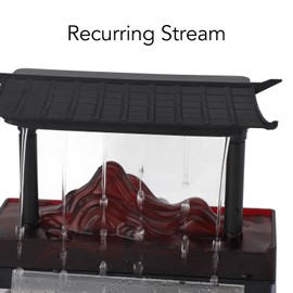 Tabletop Fountain, USB LED Tabletop Water Fountain, Tabletop Desktop Fountain, Indoor Water Fountain Waterfall, with STS Decor for Office Home Bedroom Living Room Study Decoration Gift