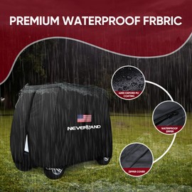 NEVERLAND Golf Cart Cover 4 Passenger - 420D Waterproof Golf Cart Covers Extended Roof Compatible with EZ GO Club Car Yamaha Golf Carts, Outdoor Dustproof 4 Seat Club Car Cover (Up to 112 Inch)