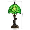 Small Tiffany Lamp Stained Glass Table Lamp Green Wisteria Leaves