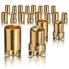 Gold Contact Connector Heavy Duty Plug 6.5 mm 10 Pairs partCore