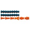 Ariana 3/8 Joint Hose Kit Synthetic Rubber Hose Kit Hose 2x 8 Modules Round Nozzles ID 6.4 9.5 12.7mm Flat Nozzle 32mm Wide Threaded Connectors NPS 3/8 1/2 1 Piece