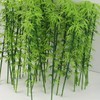 100 PCS Model Bamboo Trees, 6inch Green Plastic Bamboo Trees