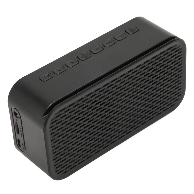 Bluetooth Speaker with Digital Alarm Clock Temperature Display Voice Announcement