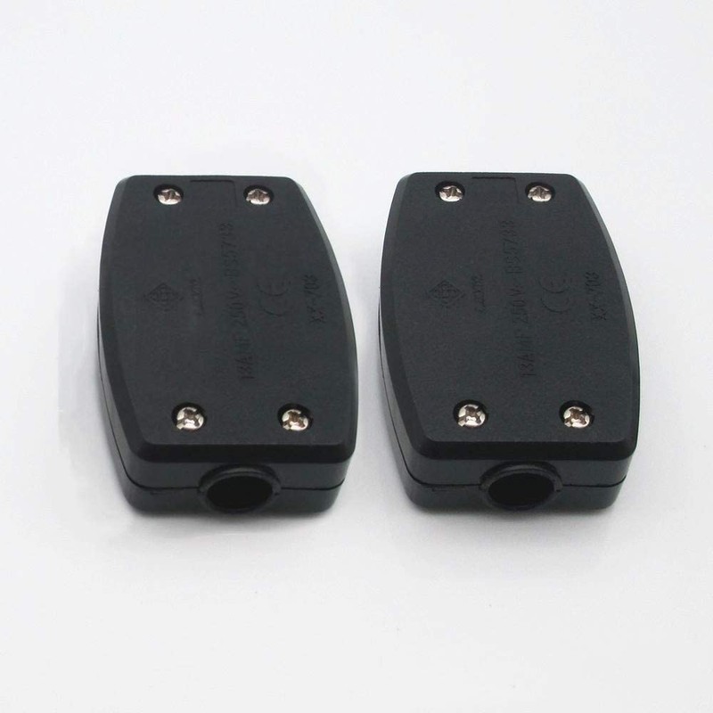 2 Pack 3-Terminal Electrical Junction Box, Flex Connector for Outdoor