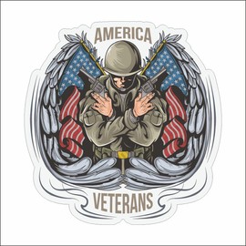 AMA shop GLAZED AMERICA VETERANI PVC sticker for Wall Decal Car Motorcycle Helmet Camper