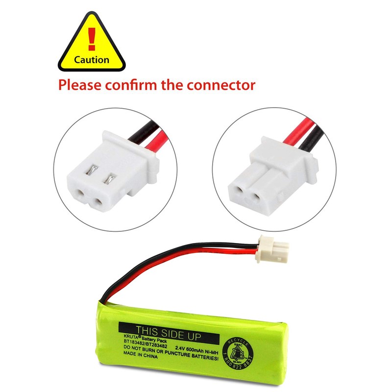 Kruta BT183482 BT283482 Cordless Phone Battery for Vtech DS6401 DS6421