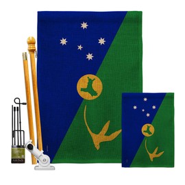 Americana Home & Garden Australia Christmas Island Burlap Garden House Flag-Kit Regional Territory Tony Couch Sydney Oceania Country Particular Area Banner Small Yard Gift Double-Sided, Made in USA