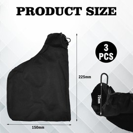 3 PCS Dust Bag,Evolution Mitre Saw Dust Bag,Mitre Saw Dust Bag,Evolution Dust Bag,Easy Carry and Store,for Belt Sander Parts Miter Saw Accessories,Suitable for 255 Model(Black)