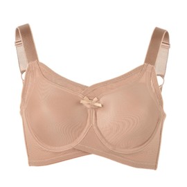 Kaye Larcky | D002F Audrey French Rose | Minimizer Bra | Full Coverage | Soft | Seamless | Nude 34C
