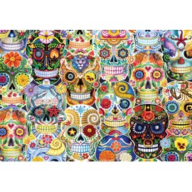 Vermont Christmas Company Day of The Dead Jigsaw Puzzle 100 Piece, Large Pieces Perfect for Kids and Seniors