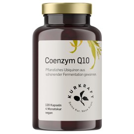 KURKRAFT® Coenzym Q10 - Hochdosiert & Vegan - 200 mg pro Kapsel - Hohe Bioverfügbarkeit - Ohne unnötige Zusätze, 120 Kapseln