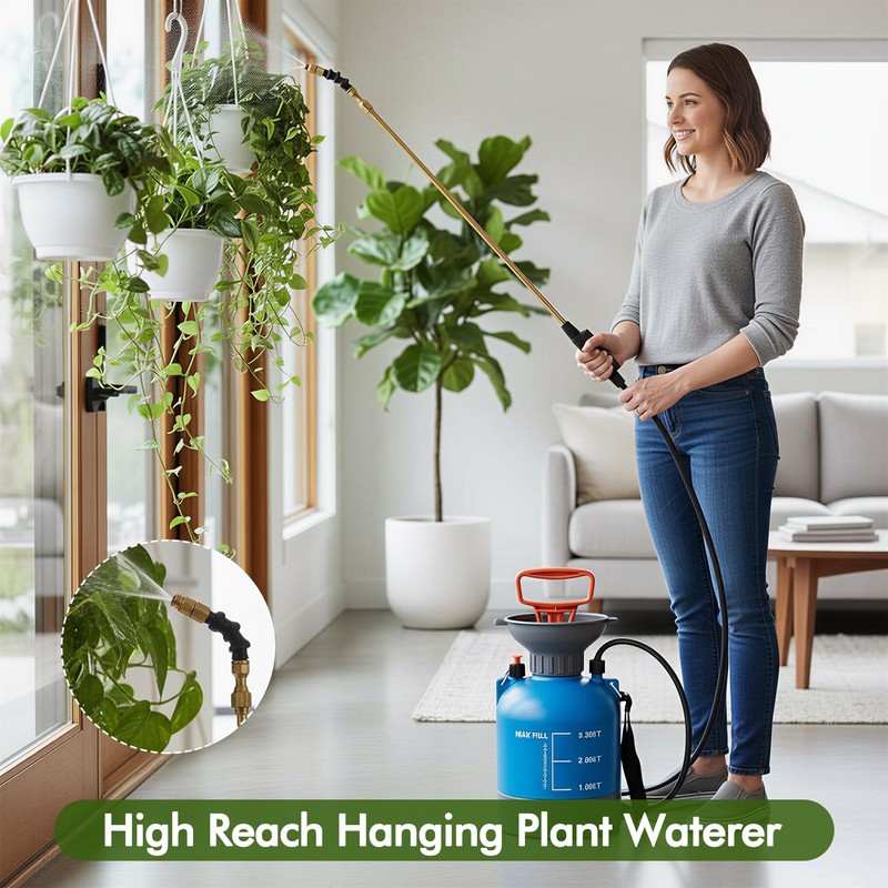 High Reach Plant Waterer Pump Pressure Sprayer for Indoor Hanging