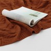 Aormenzy Dark Terracotta Knit Throw Blankets Cable Knit Decorative Throw