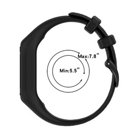 10-Pack Waterproof Bands Compatible with Garmin Vivosmart 5 Fitness Tracker, Classic Soft Sports Replacement Wristbands Fitness Straps for Women Men, Small and Large (Small 5.5"-7.8")