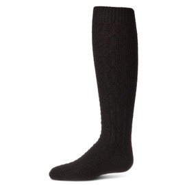 MeMoi Girls Chunky Ribbed Knit Knee-High Socks White 10-12
