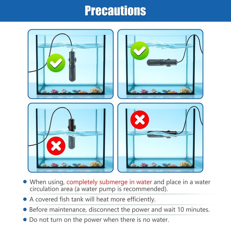 Novique 25W Mini Aquarium Heater Submersible Constant Temperature Fish Tank