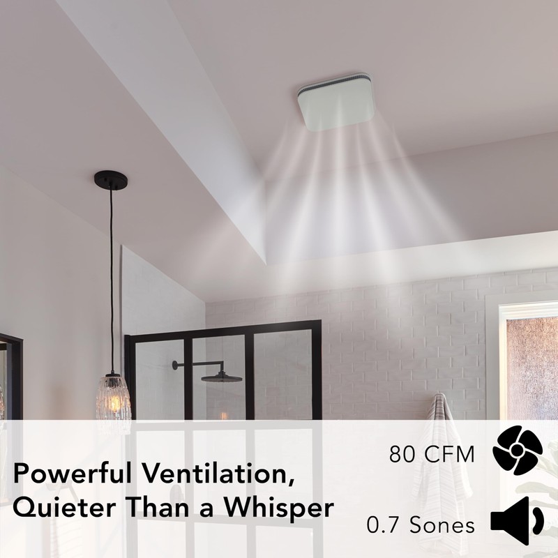 Broan-NuTone AER80K Roomside CleanCover Bathroom Ventilation Exhaust Fan, 80 CFM,