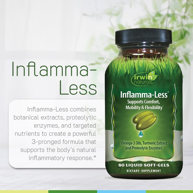 Irwin Naturals Inflamma-Less, Promotes Comfort, Mobility & Flexibility, 80 Liquid