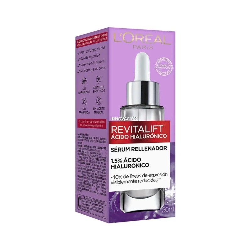 Oréal Paris Revitalift Ácido Hialurónico Sérum 30ml Día Noche
