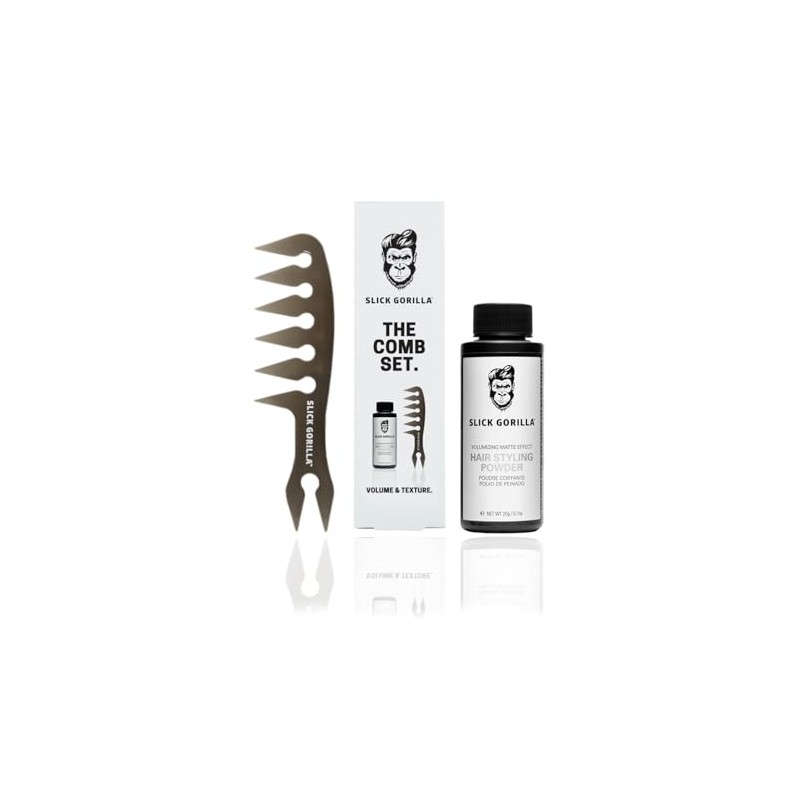 Slick Gorilla Comb Set (Hair Styling Powder 20g + Comb)