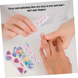 Mikinona 40pcs Nail Files Set Mini Manicure Tools Nail Art Sponges Portable for Travel