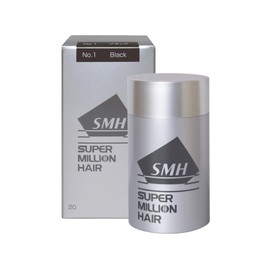 Super Million Hair 0.7 oz (20 g) (No.1 Black) Hair Loss, Area-alopecia, Gray Hair, Hair Enhancement Powder, For Hair Scalp, Parting, For Hairline, Thin Hair, Gray Hair