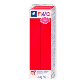 STAEDTLER FIMO 8021-24 Oven Hardening Modelling Clay Soft Indian Red Large Block 454 g Soft and Smooth Especially for Beginners and Hobby Artists