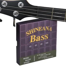 4-String Electric Bass Strings - Nickel Alloy Wound with German Hex Steel Core | Full Coated for Longevity | Vacuum Sealed (45-105 Medium) | Smooth Feel & Balanced Warm Tone
