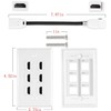 MXTECHNIC Single Port 4K HDMI Wall Plate Outlet Cover with