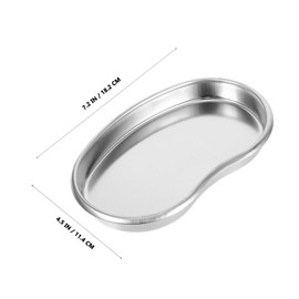 GLEAVI Stainless Steel Tattoo Tool Tray Ergonomic Kidney Tray for Tattoo Artists Organizer