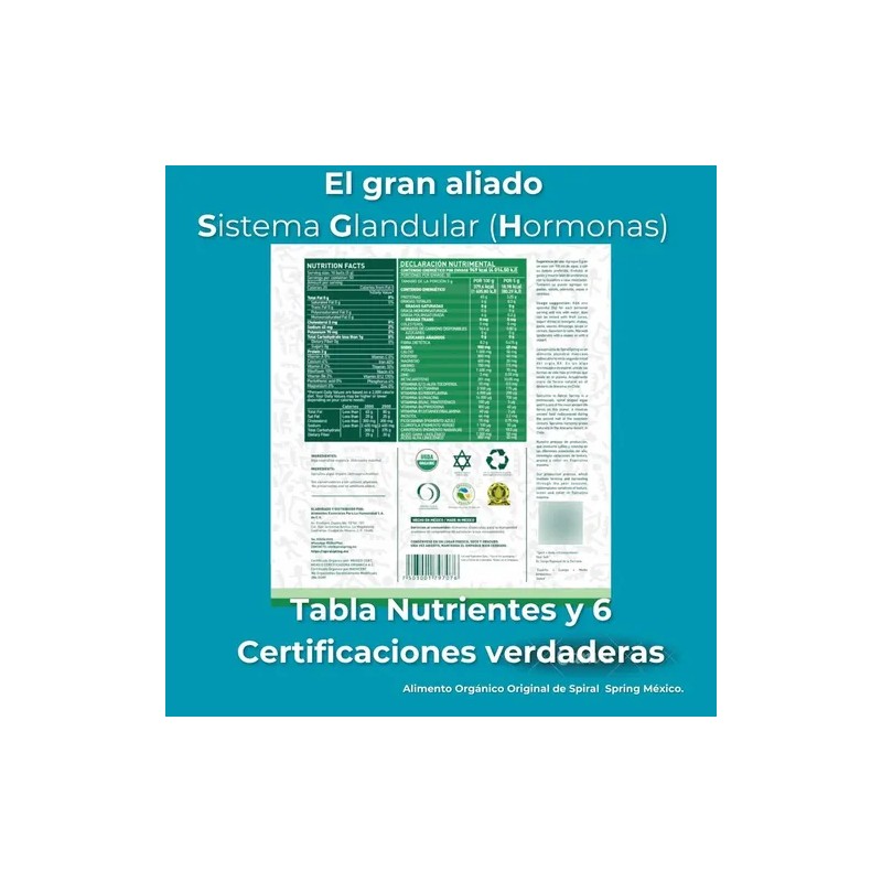 1 Bolsa De Alga Spirulina En Polvo