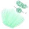 Newborn Photography Props, Soft Fluffy Tutu Skirt, Flower Headband, Wrapped