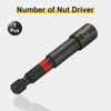 sourcing map Nut Driver Drill Bit 1/4 Inch Socket 1/4"