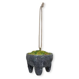 The Bridge Collection 1.75" Guacamole in Molcajete Ornament - Mexican Food Hanging Christmas Ornament - Avocado Dip in Bowl