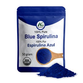 Aimgrow Blue Spirulina, Antioxidant Rich Blue Spirulina Powder, Non-GMO and Gluten-Free, 50 Grams