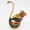 Elegant Swan Spoon and Fork Holder, Decorative Metal Cutlery Organizer