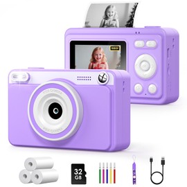 Kids Instant Camera Gifts Toys - Mini Print Photo Paper Digital Cameras for 2 3 4 5 6 7 8 9 10 11 12 Year Old Girls Boys - Kid Christmas Birthday Gift Toy Age 1-3 3-5 5-7 7-8 8-10 10-12 Years Girl Boy